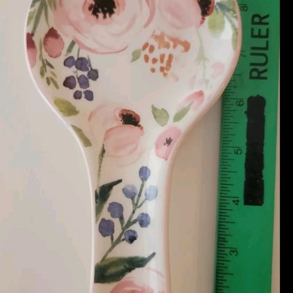 Blessed Beyond Measure Counter Top Collection Flowered Ceramic Spoon Rest EUC - Picture 6 of 6